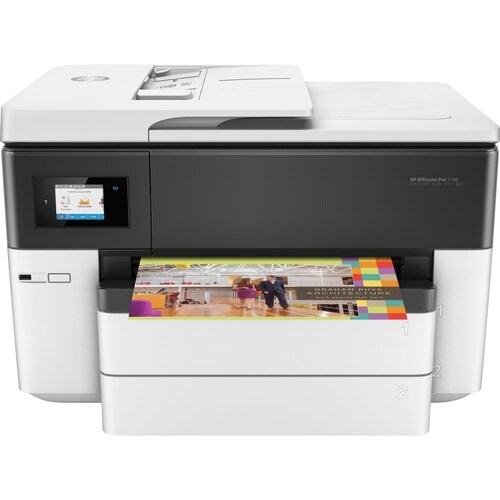 HP Officejet Pro 7740 Wireless Inkjet Multifunction Printer - Colour - Copier/Fax/Printer/Scanner - 34 ppm Mono/34 ppm Col