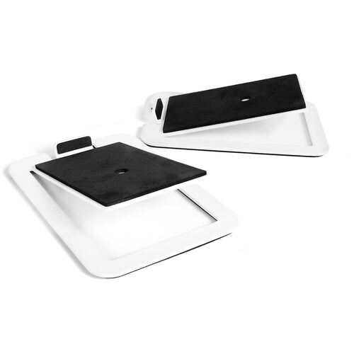 Kanto S4 Desktop Speaker Stands for Midsize Speakers, White - 16 lb Load Capacity - 2" Height x 5.5" Width x 7.9" Depth - 
