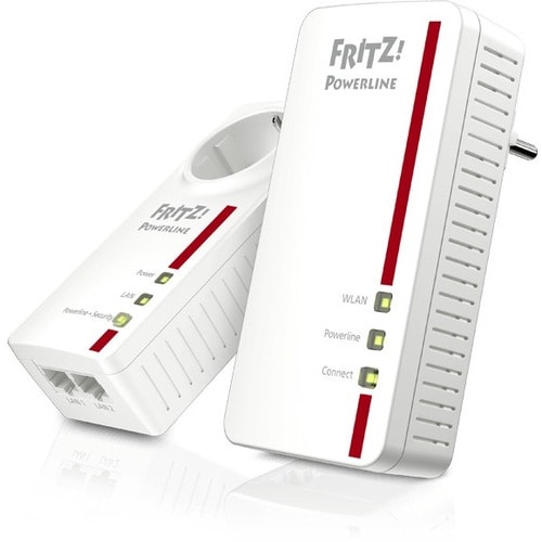 FRITZ! 1260E Powerline Netzwerkadapter - 2 - 1 x Netzwerk (RJ-45) - 1200 Mbit/s Stromleitung - Wireless LAN - IEEE 802.11a