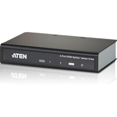 ATEN VanCryst VS182A Signal Splitter - Metal - 4096 x 2160 - 340 MHz Maximum Video Bandwidth - 15 m Maximum Operating Dist