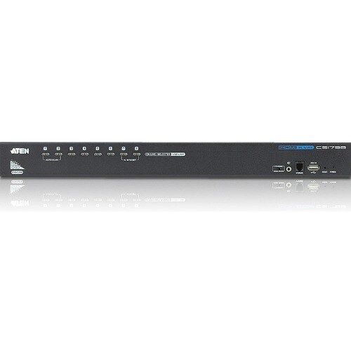 ATEN CS1798 KM Switchbox - 8 Computer(s) - 1 Local User(s) - 1920 x 1200 - 12 x USB - 9 x HDMI - Rack-mountable