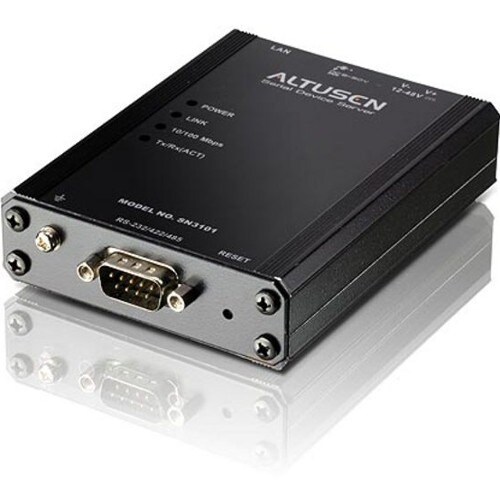 ATEN SN3101 Device Server - Twisted Pair - 1 x Network (RJ-45) - 1 - 10/100Base-TX - Fast Ethernet - Management Port - Rac