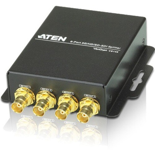 ATEN VanCryst VS146 Signal Splitter - Metal - 1920 x 1080 - 300 m Maximum Operating Distance - BNC In - BNC Out