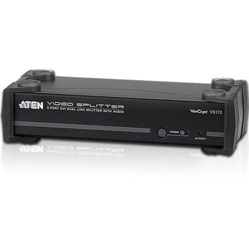 ATEN VanCryst VS172 Signal Splitter - Metal - 2560 x 1600 - 225 MHz Maximum Video Bandwidth - 5 m Maximum Operating Distan
