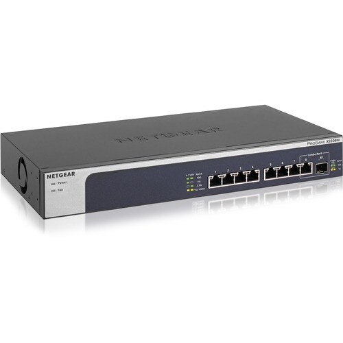 Netgear 7 Anschlüsse Ethernet-Switch - 2 Unterstützte Netzwerkschicht - Modular - 1 SFP-Steckplätze - Glasfaserleitung, Ve