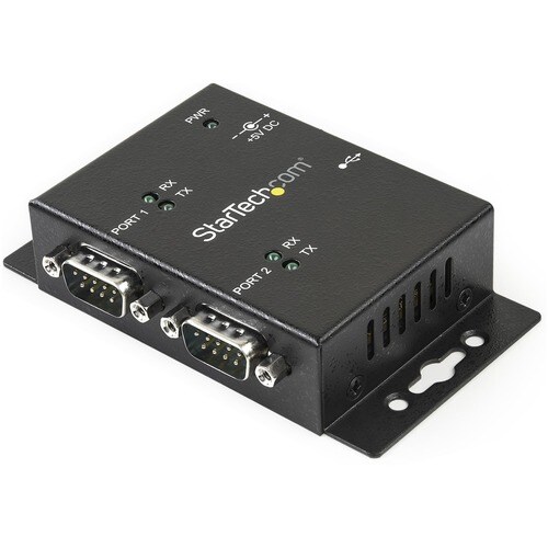 StarTech.com Adaptador USB a Serial DB9 de 2 Puertos con Clips de Instalación DIN y Montaje en Pared - Hub Serial FTDI de 