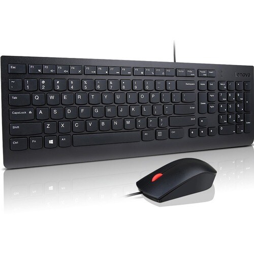 Lenovo Essential Keyboard & Mouse - English (US) - USB Membrane Cable - Keyboard/Keypad Color: Black - USB Cable - Optical