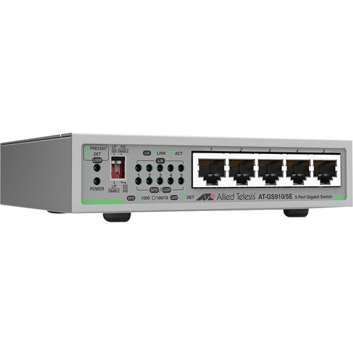 Switch Ethernet Allied Telesis CentreCOM GS910 AT-GS910/5E 5 Porte - Gigabit Ethernet - 10/100/1000Base-T - 2 Layer suppor