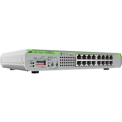 Switch Ethernet Allied Telesis GS920 GS920/16 16 Porte - 2 Layer supportato - Coppia incrociata - Rack-Montabile, Parato m