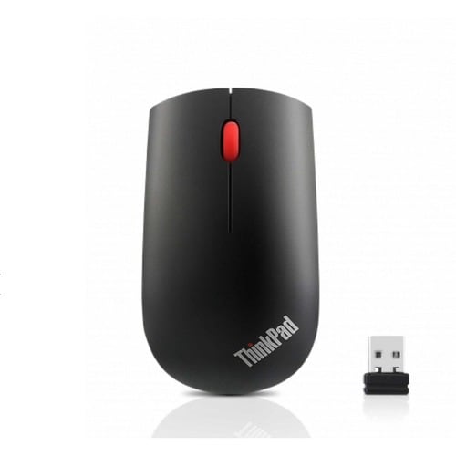 Lenovo Essential Mouse - Radio Frequency - USB - Optical - 3 Button(s) - Wireless - 1200 dpi - Scroll Wheel - Symmetrical