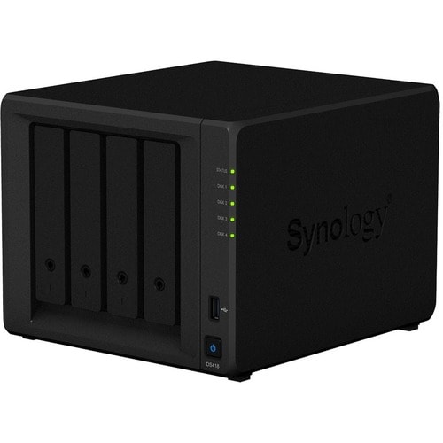 Synology DiskStation DS418 4 x Total Bays SAN/NAS Storage System - Realtek Quad-core (4 Core) 1.40 GHz - 2 GB RAM - DDR4 S