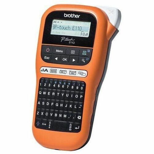 Brother PTE110VP Industrial Durable Label Maker - Direct Thermal - 0.79 in/s (20 mm/s) Mono - 1 Fonts - 3 Font Size - 10 T