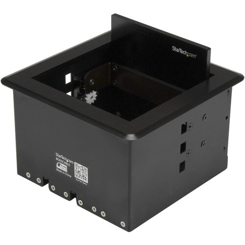 StarTech.com BOX4CABLE. Typ: Kabelgehäuse, Zweck: Tisch/Bank, Produktfarbe: Schwarz. Breite: 145 mm, Tiefe: 147 mm, Höhe: 