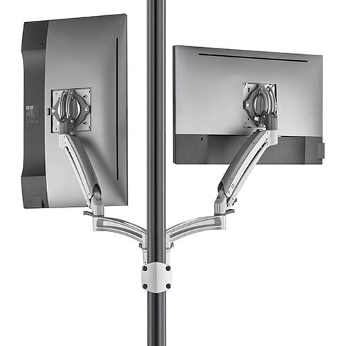 Chief Kontour K1P220SXRH Pole Mount for Monitor, All-in-One Computer - Silver  - 2 Display(s) Supported - 30" (762 mm) Scr
