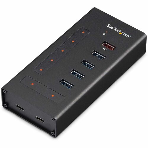 StarTech.com 7 Port USB C Hub - 2x USB-C & 5x USB-A - Mountable Metal USB 3.0 Type-C Hub - 5Gbps USB 3.2 Gen 1 - Self Powe