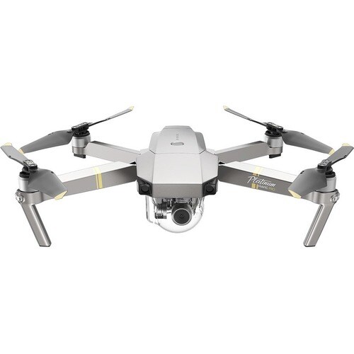 DJI Mavic Pro Platinum Aerial Drone - 2.40 GHz, 2.48 GHz - Battery Powered - 0.50 Hour Run Time - 22965.88 ft Operating Ra