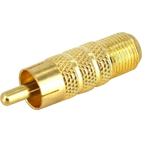 StarTech.com RCA to F Type Coaxial Adapter M/F - 1 x F Connector Audio/Video Female - 1 x RCA Audio/Video Male - Gold Conn