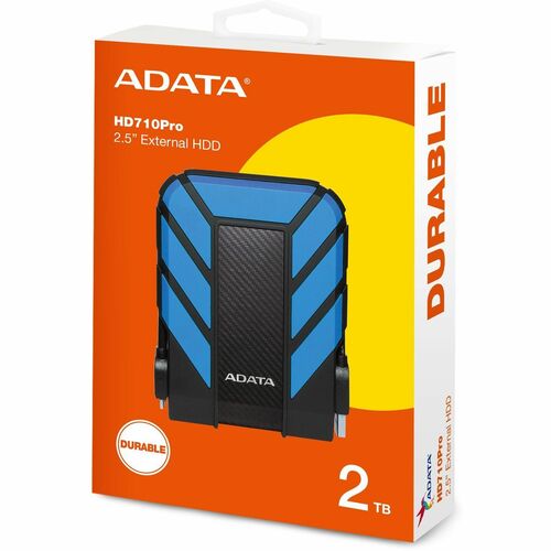 Adata HD710 Pro 2 TB Portable Hard Drive - External - Blue - Gaming Console Device Supported - USB 3.2 (Gen 1)