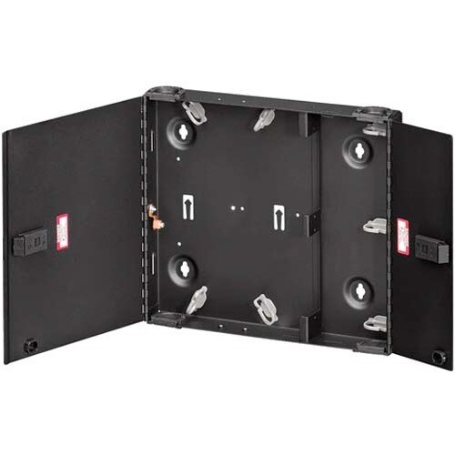 Leviton 5WSML-02C Wall Mount for Splice Tray, Adapter Plate, Cable, Fiber Optic Enclosure - Steel, Fiber