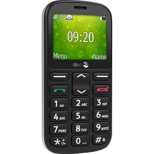 Doro 1360 Feature Phone - 6.1 cm (2.4") QVGA 240 x 320 - 8 MB RAM - 2G - Black - Bar - 2 SIM Support - SIM-free - 800 mAh 