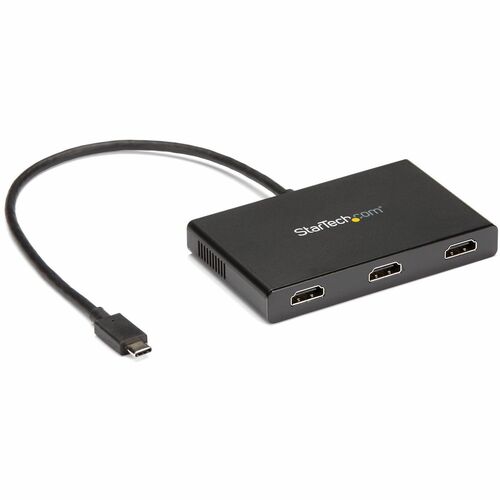 StarTech.com 3-Port USB-C Multi-Monitor Adapter, Type-C to 3x HDMI MST Hub, Triple 1080p HDMI Laptop Display Extender / Sp