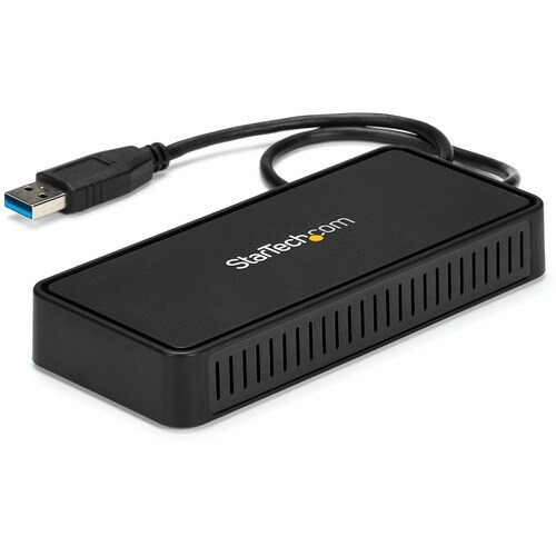 StarTech.com USB 3.0 Type A Docking Station for Notebook - Black - TAA Compliant - 2 Displays Supported - 4K - 4096 x 2160
