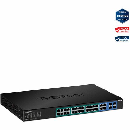 TRENDnet TPE-5028WS 28 Ports Manageable Ethernet Switch - Gigabit Ethernet - 1000Base-T, 1000Base-X - New - TAA Compliant 