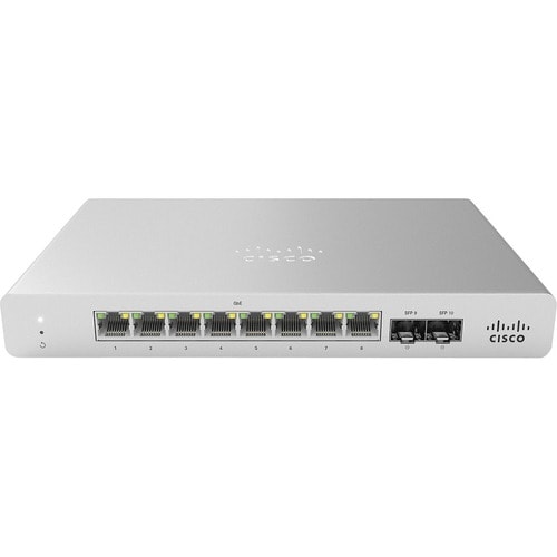 Meraki MS120-8LP 1G L2 Cloud Managed 8x GigE 64W PoE Switch - 8 Ports - Manageable - Gigabit Ethernet - 2 Layer Supported 