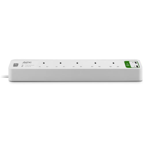 APC by Schneider Electric SurgeArrest PM5U Surge Suppressor/Protector - 5 x British BS1363 - 918 J - 230 V AC - USB - 1.8 m