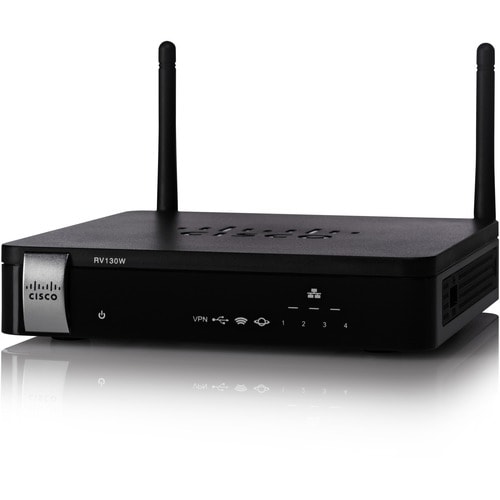 Cisco RV130W Wi-Fi 4 IEEE 802.11n Ethernet Wireless Router - Refurbished - 2.40 GHz ISM Band(2 x External) - 4 x Network P