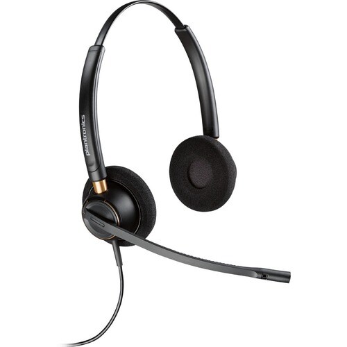 Plantronics EncorePro HW520D Wired Over-the-head Stereo Headset - Binaural - Supra-aural - Noise Canceling - Quick Disconnect