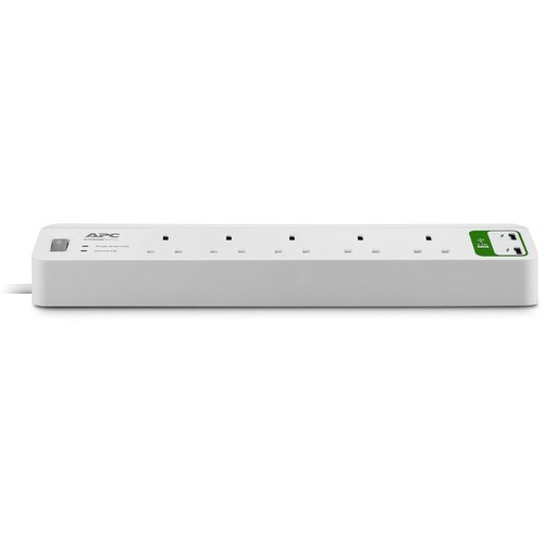 APC by Schneider Electric SurgeArrest PM5U Surge Suppressor/Protector - 5 x British BS1363 - 918 J - 230 V AC - USB - 1.8 m