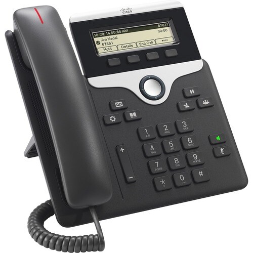 Cisco 7811 Telefone IP - Montagem em parede, Secretária - Carvão - 1 x Total Line - VoIP - 2 x Rede (RJ-45) - PoE Ports