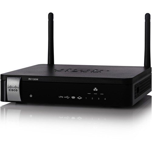 Cisco RV130W Wi-Fi 4 IEEE 802.11n Ethernet Roteador sem fio - Recondicionado - 2.40 GHz Banda ISM(2 x Externo) - 4 x Netwo