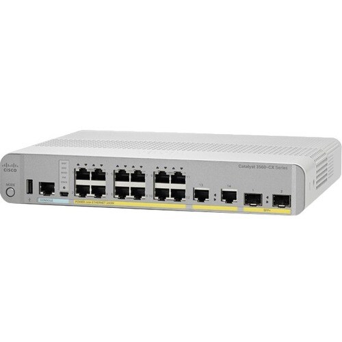 Cisco Catalyst 3560-CX 3560CX-8PT-S 10 Portas Gerenciável Comutador de camada 3 - Gigabit Ethernet - 10/100/1000Base-TX - 
