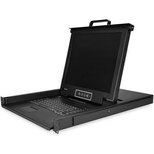 StarTech.com 8 Port Rackmount KVM Console w/ Cables - Integrated KVM Switch w/ 17" LCD - 1U LCD KVM Drawer 50000 MTBF - US