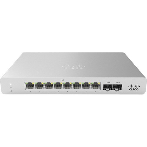 Meraki MS120 MS120-8LP 8 Ports Manageable Ethernet Switch - Gigabit Ethernet - 2 Layer Supported - Modular - 2 SFP Slots -