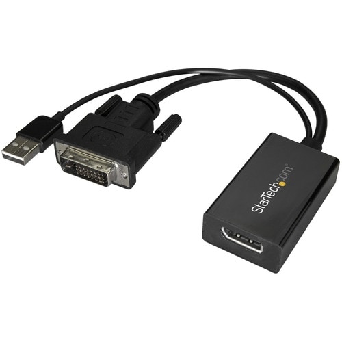 StarTech.com DVI auf DisplayPort Adapter mit USB Power - DVI-D zu DP Video Adapter - DVI zu DisplayPort Konverter - 1920 x