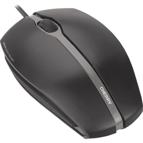 Souris Optique CHERRY GENTIX - USB - 3 Bouton(s) - Noir - 1 - Câble - 1000 dpi - Roulettes avec frein - Symétrique