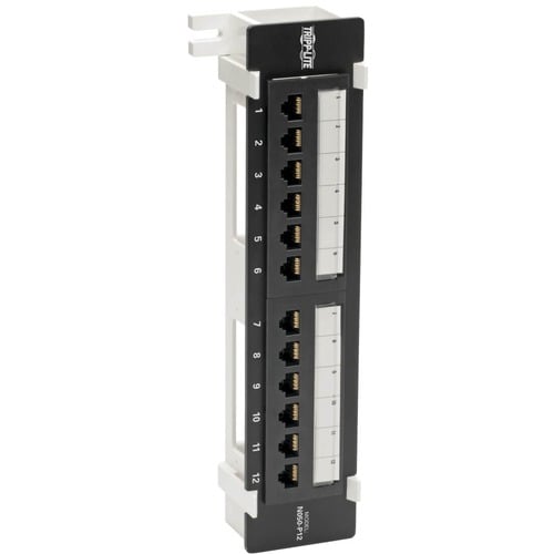 Eaton Tripp Lite Series Cat5e Wall-Mount 12-Port Patch Panel - PoE+ Compliant, 110/Krone, 568A/B, RJ45 Ethernet, TAA - 12 