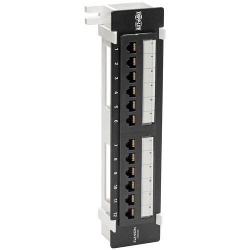 Eaton Tripp Lite Series Cat6 Wall-Mount 12-Port Patch Panel - PoE+ Compliant, 110/Krone, 568A/B, RJ45 Ethernet, TAA - 12 P