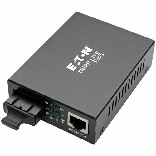 Eaton Tripp Lite Series Gigabit Multimode Fiber to Ethernet Media Converter, 10/100/1000 SC, International Power Supply, 1