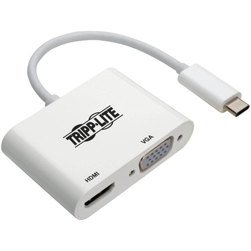 Tripp Lite USB C to HDMI / VGA Multiport Adapter Converter 4K, USB Type C, USB-C, USB Type-C - for Notebook/Tablet PC/Desk