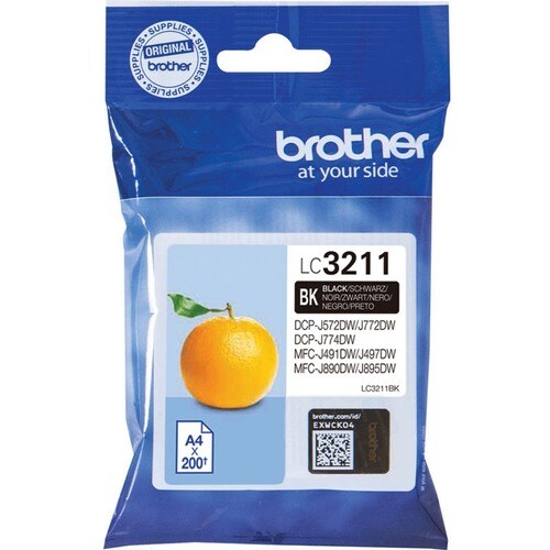 Brother LC3211BK Standard Kapazität Tintenstrahl Tintenpatrone - Schwarz - Original - Einzelpackung - 1er Pack - Tintenstr