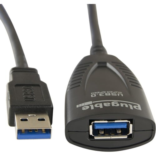 Plugable 5 Meter (16 Foot) USB 3.0 Active Extension Cable - with AC Power Adapter and Back-Voltage Protection, Driverless
