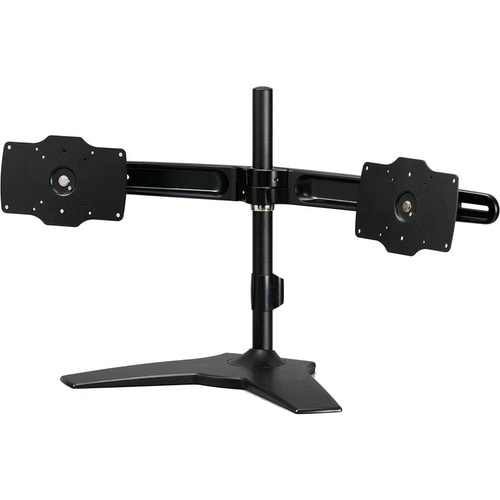 Amer Mounts Desk Mount for Flat Panel Display - Black - TAA Compliant - Height Adjustable - 2 Display(s) Supported - 61 cm