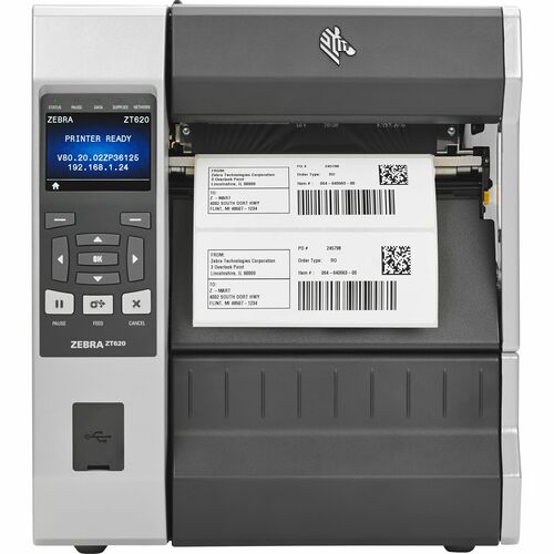 Zebra ZT620 Industrial Direct Thermal/Thermal Transfer Printer - Monochrome - Label Print - Gigabit Ethernet - USB - USB H