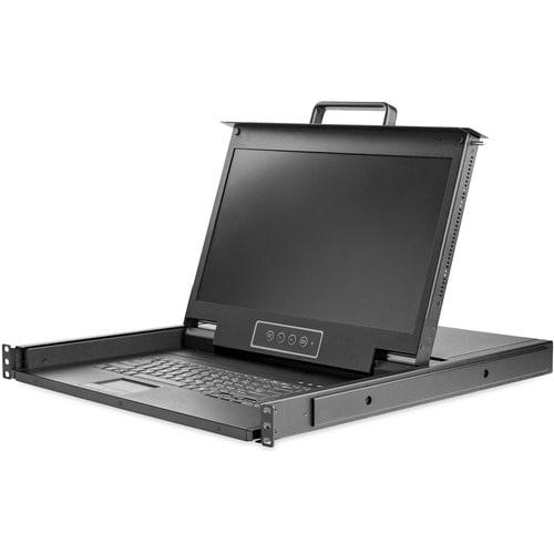 StarTech.com Rackmount KVM Console HD 1080p - Single Port VGA KVM w/17" LCD Monitor - 1U LCD KVM Server Rack Drawer w/Cabl