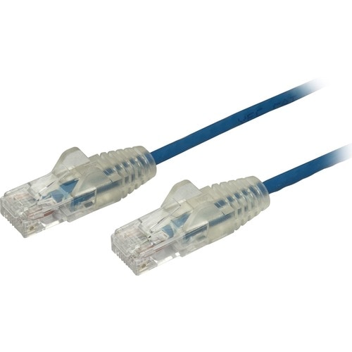 StarTech.com 1 ft CAT6 Cable - Slim CAT6 Patch Cord - Blue - Snagless RJ45 Connectors - Gigabit Ethernet Cable - 28 AWG - 