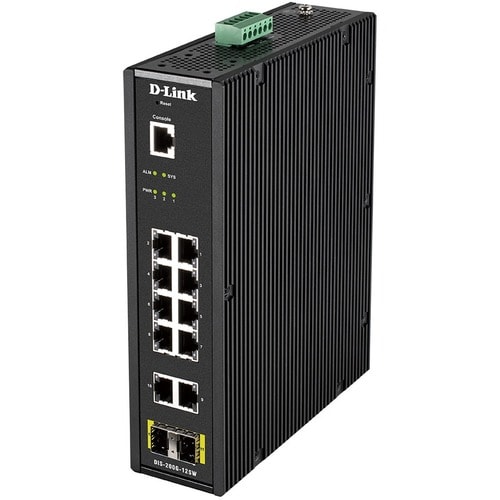D-Link Ethernet Switch - 10 Ports - Manageable - Gigabit Ethernet - 1000Base-X - 2 Layer Supported - Modular - 2 SFP Slots